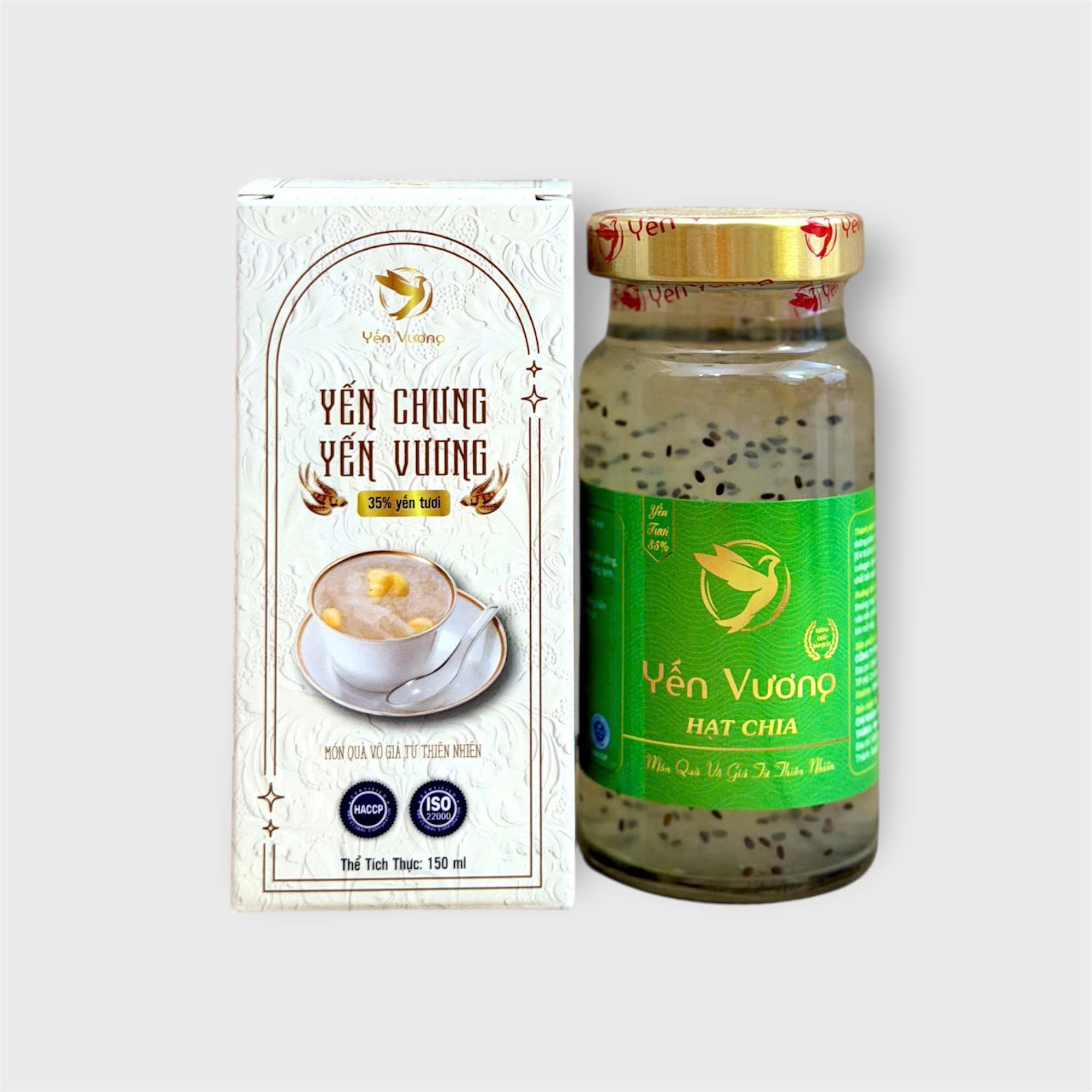Hũ yến Vương 140ml có hộp Hạt Chia